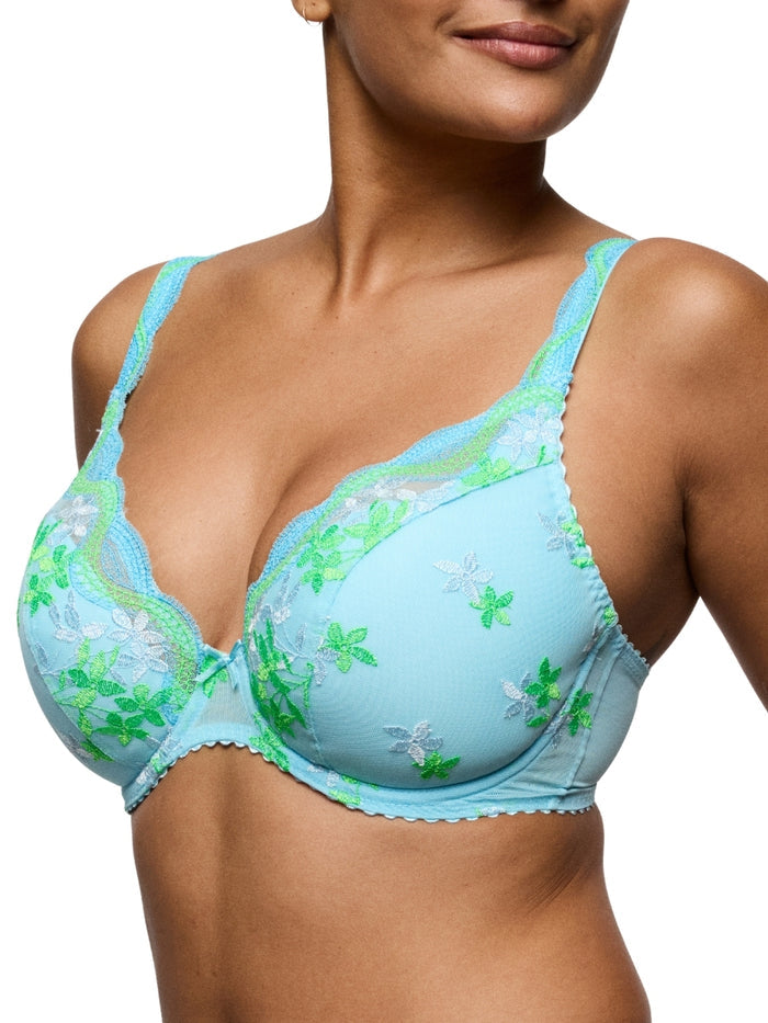 Cala Luna Half Padded Plunge Bra - Ice Dream