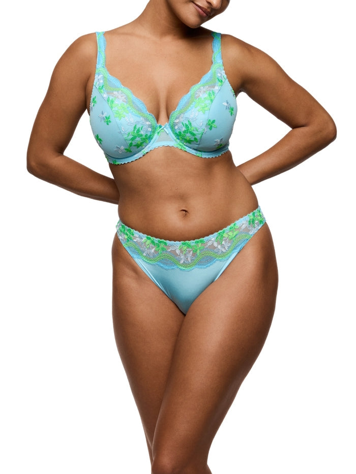 Cala Luna Half Padded Plunge Bra - Ice Dream
