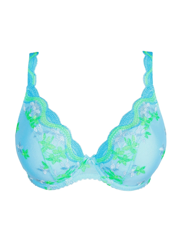 Cala Luna Half Padded Plunge Bra - Ice Dream