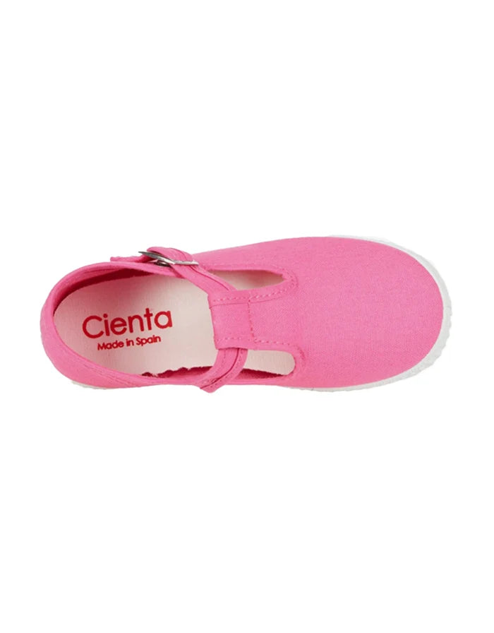 Canvas T-Strap - Hot Pink