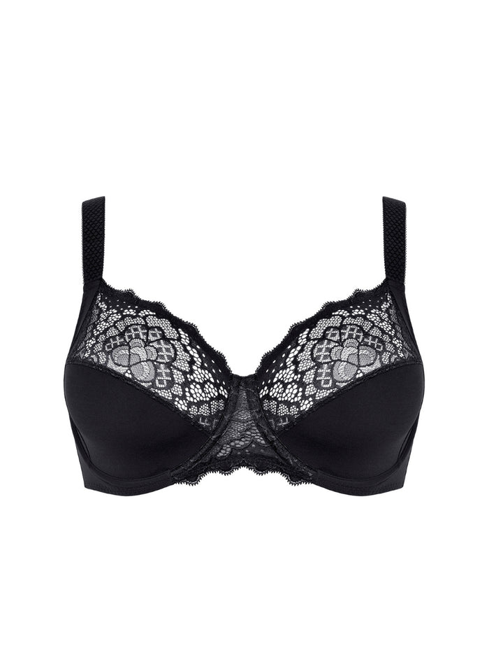 Caresse Full Cup Support Bra - Black