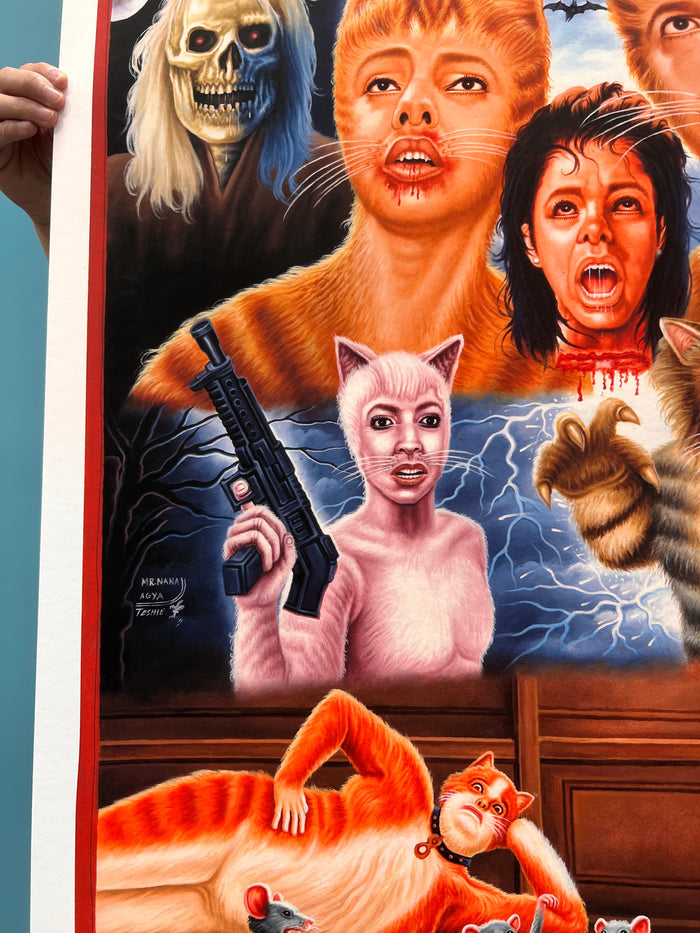 Cats - Limited Edition Archival Giclée Print from Static Medium by Mr. Nana Agyq