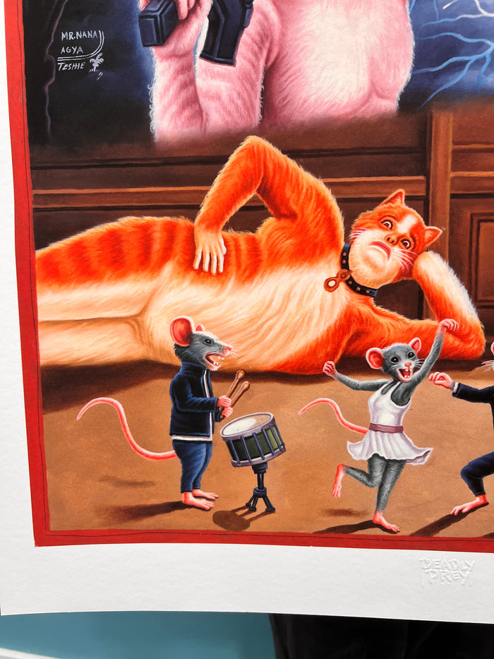 Cats - Limited Edition Archival Giclée Print from Static Medium by Mr. Nana Agyq
