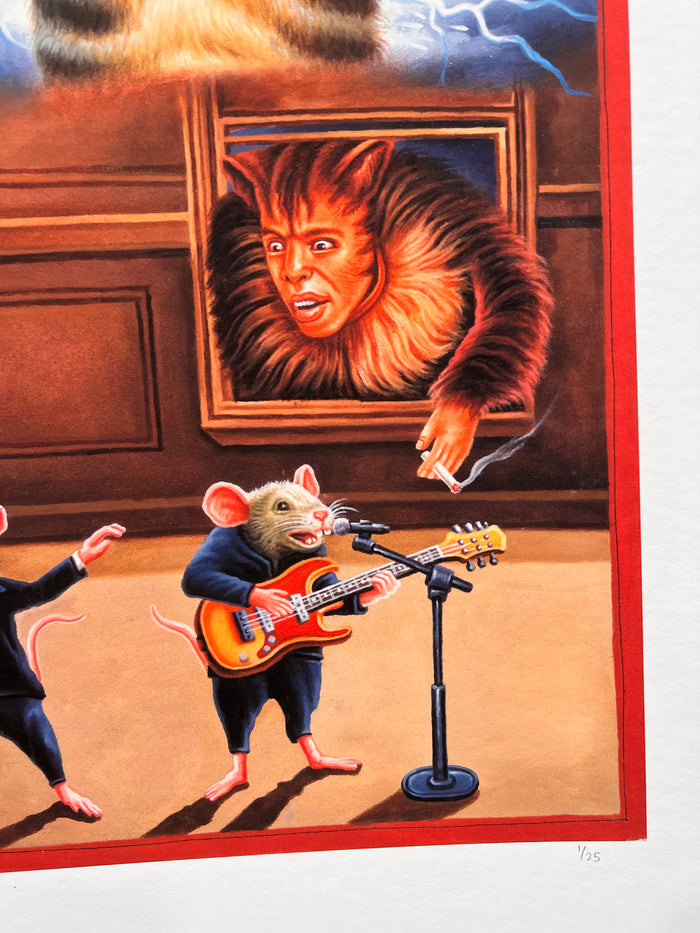Cats - Limited Edition Archival Giclée Print from Static Medium by Mr. Nana Agyq