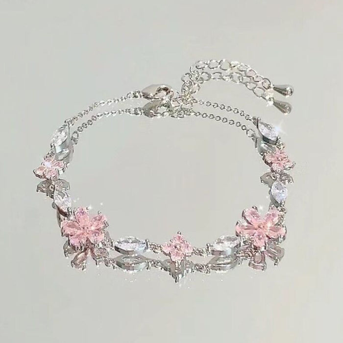 Cherry Blossom Star And Moon Bracelet-  International Shipping