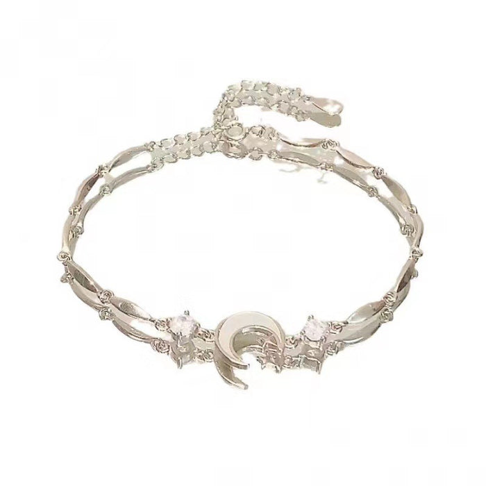Cherry Blossom Star And Moon Bracelet-  International Shipping