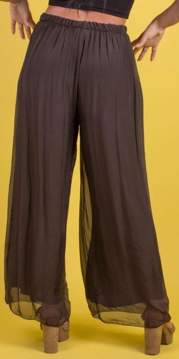 Chocolate Silk Pant - 3958-CC