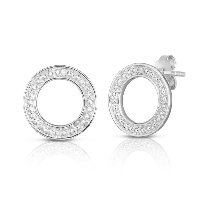 Circle Diamond Earrings