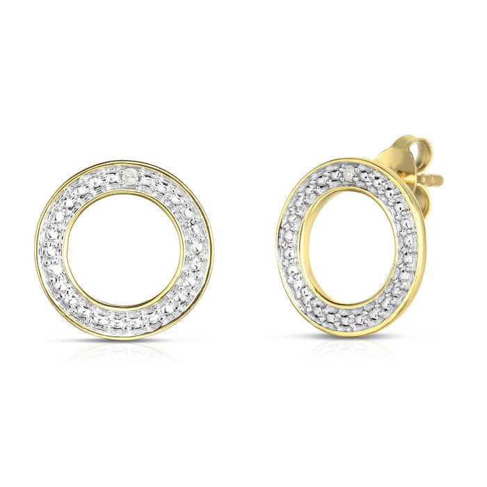 Circle Diamond Earrings