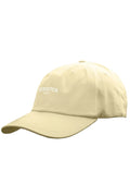 Beige cap with a brand logo