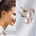 Classic Lustrous Pearl Drop Earrings | Minimalist Silver-Tone French Hook Bridal Earrings