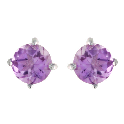 Classic Round Gemstone Stud Earrings