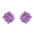 Classic Round Gemstone Stud Earrings