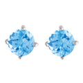 Classic Round Gemstone Stud Earrings