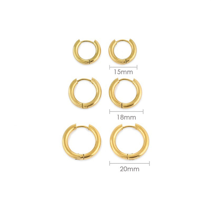 Classic Round Hoops Earrings
