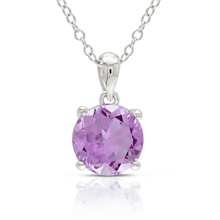 Classic Solitaire Gemstone Necklace