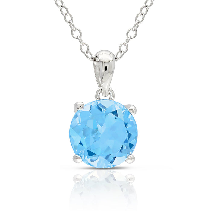 Classic Solitaire Gemstone Necklace