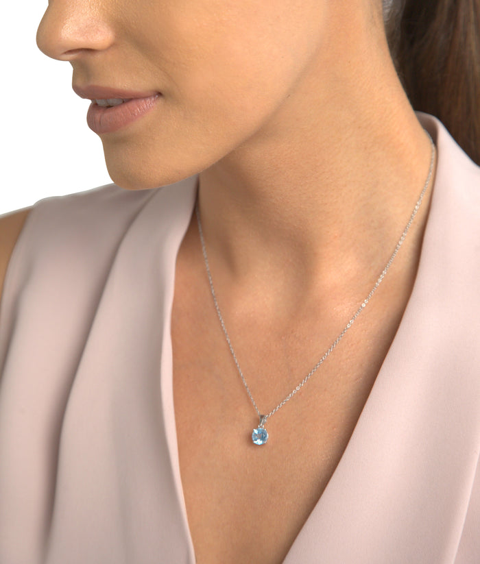 Classic Solitaire Gemstone Necklace