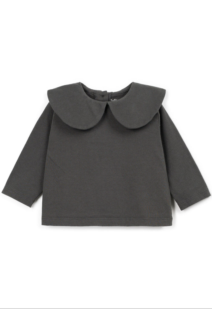 collared long sleeve baby blouse