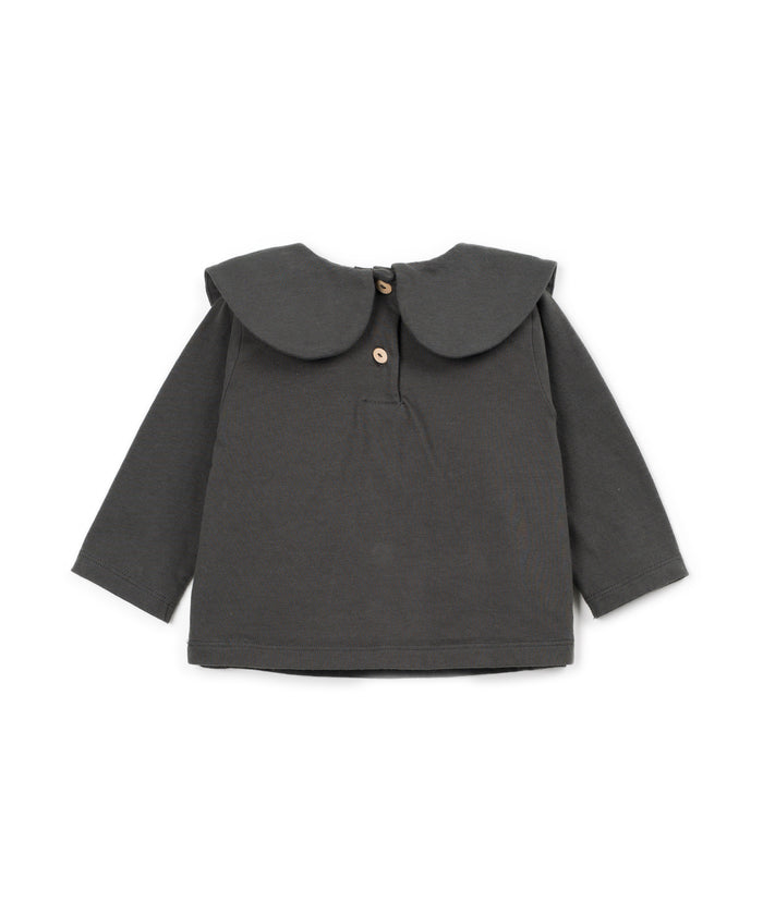 collared long sleeve baby blouse