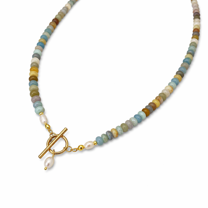Colored Glaze Dopamine Beaded Necklace
