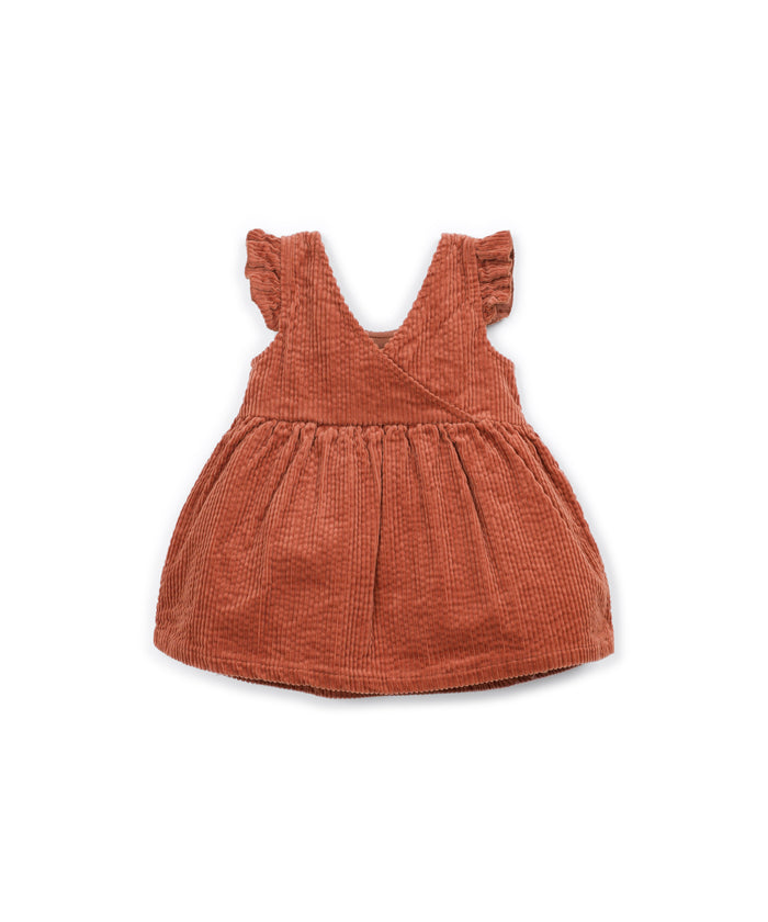 rust corduroy baby dress