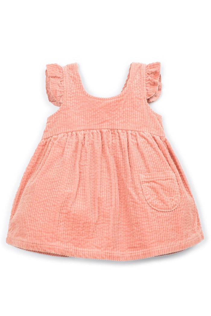 pink corduroy baby dress