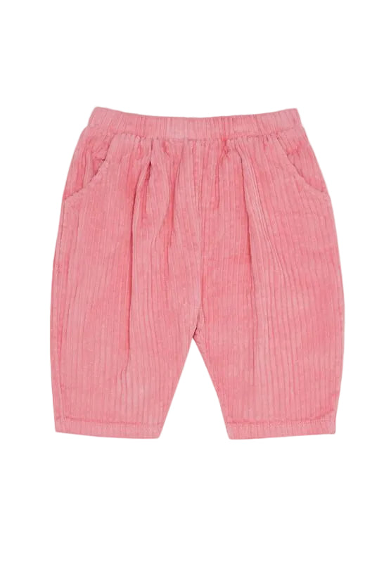 Pink corduroy baby pants