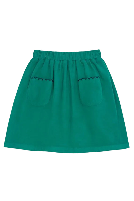 green corduroy skirt