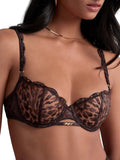 Crazy In Love Half Cup Bra - Satin Brown