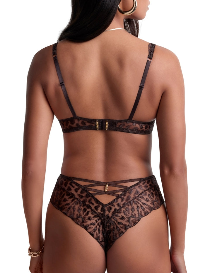 Crazy In Love Half Cup Bra - Satin Brown