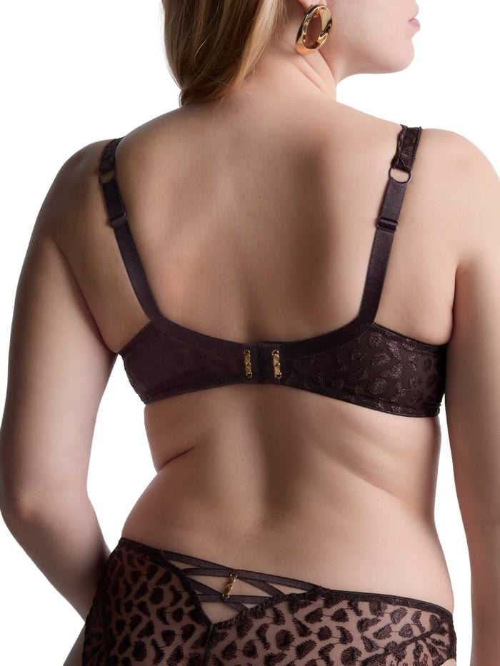 Crazy In Love Half Cup Bra - Satin Brown