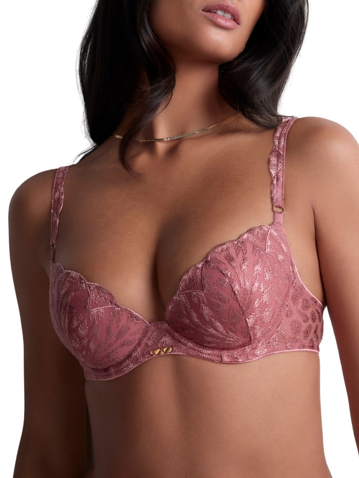 Crazy In Love Moulded Push Up Bra - Warm Pink