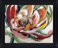 Crimson Blossom Burst - 28" x 34" Framed Wall Art - Red