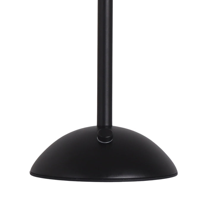 "Crystal Radiance I" Rechargeable LED Metal Accent Lamp (Set of 2) - Matte Black / Clear Gray