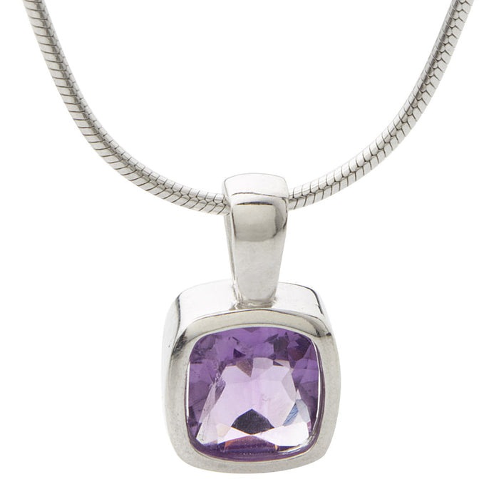 Cushion-Cut Amethyst Necklace