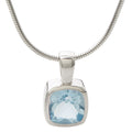 Cushion-Cut Blue Topaz Necklace