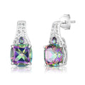 Cushion Cut Gemstone Earrings