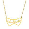Customized Two-Name Heart Pendant Necklace | Titanium Steel