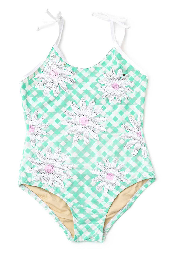 Sequin Daisies Swimsuit