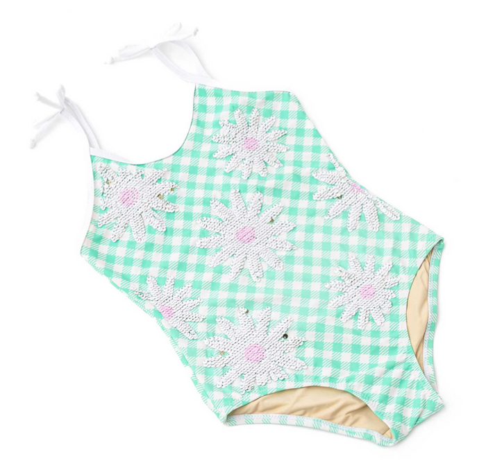 Sequin Daisies Swimsuit