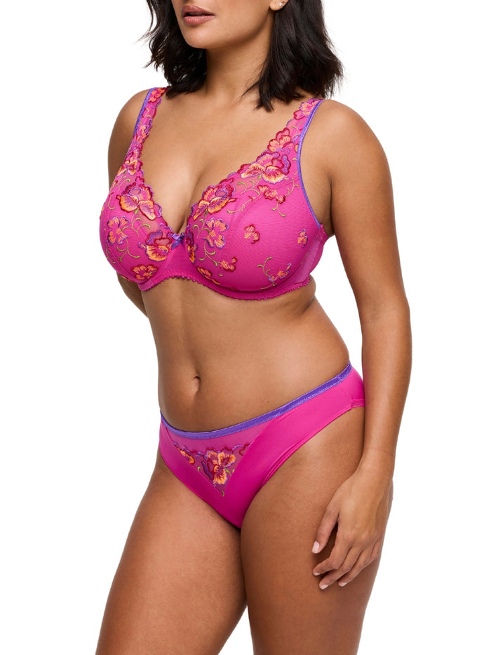 Devdaha Half Padded Plunge Bra - Very Berry