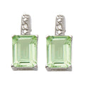 Diamond & Green Amethyst Earrings