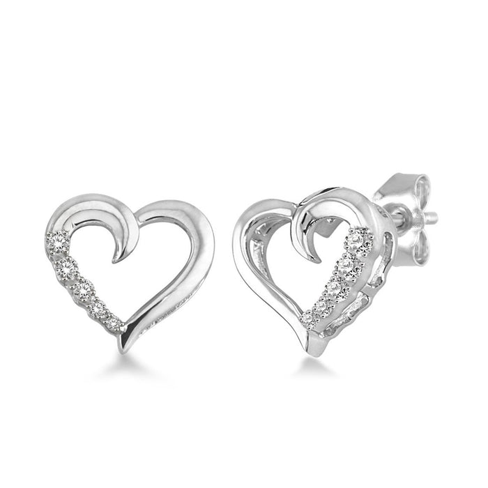 Diamond Heart Earrings