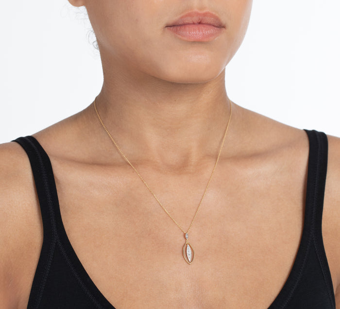 Diamond Leaf Necklace
