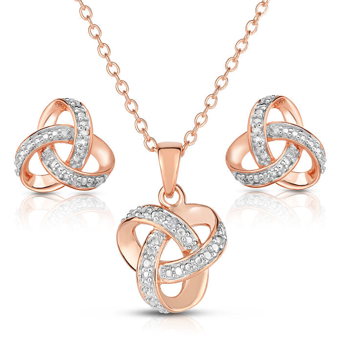 Diamond Love Knot Set