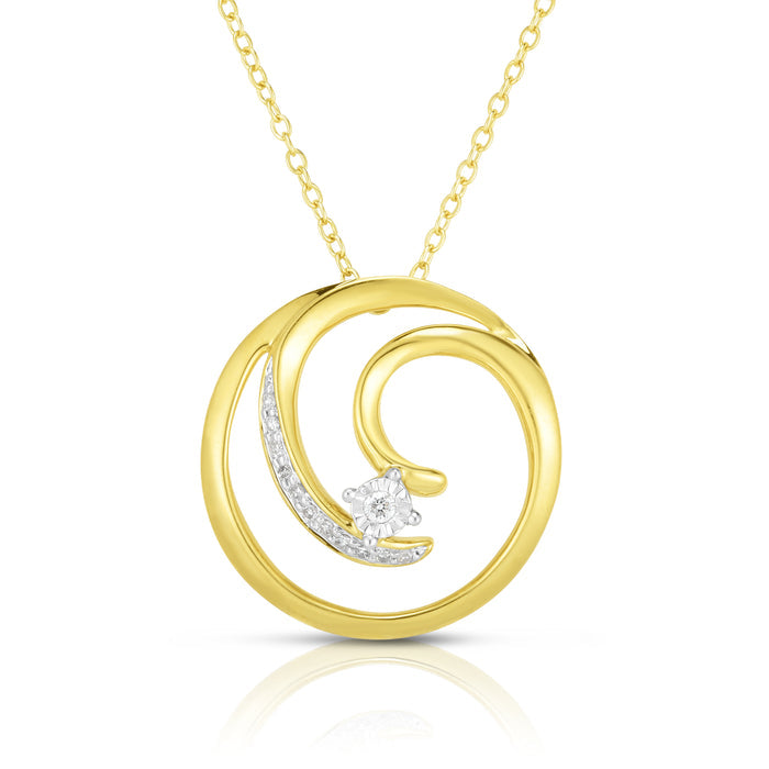 Diamond Swirl Necklace - Final Sale