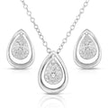 Diamond Tear Drop Earring & Necklace Set