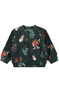 Children's sweater with festive pattern on a white background