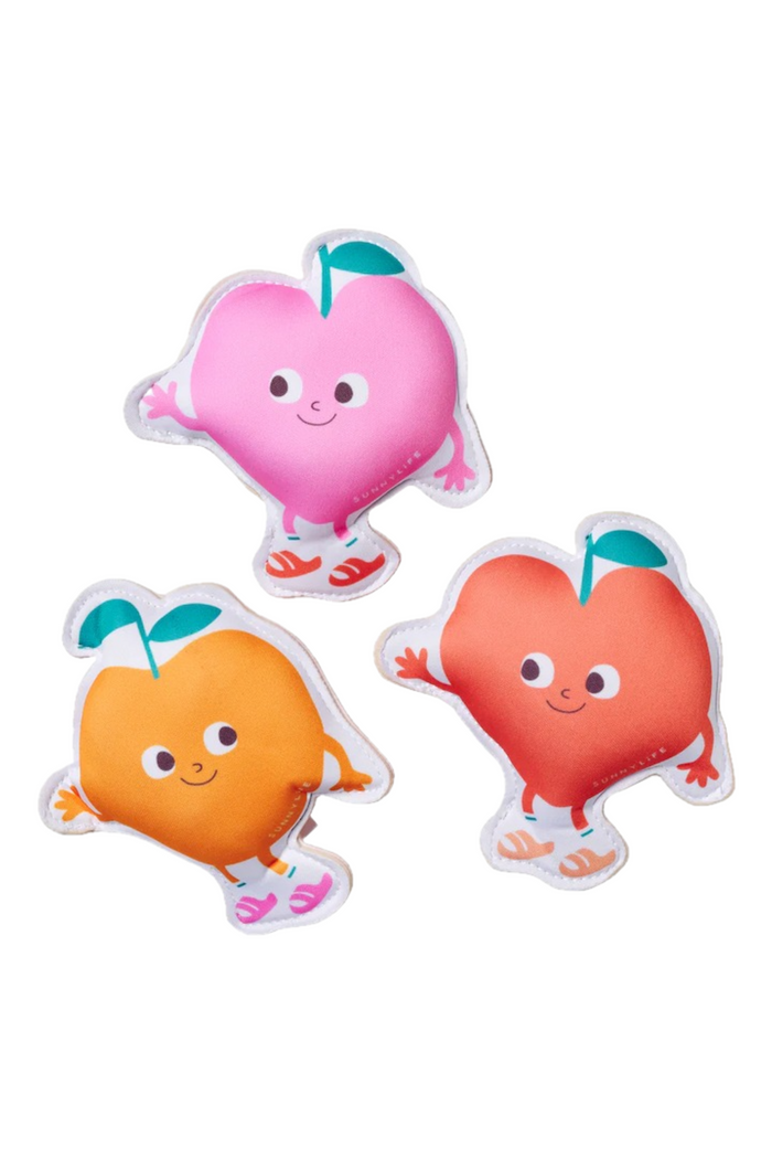 Peach shaped dive pool toys.